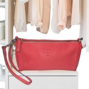Dooney & Bourke Red Clutch Wristlet Leather